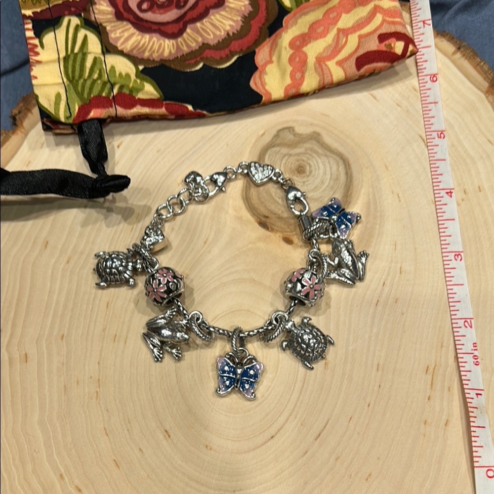 Brighton Charm Bracelet with butterflies, frogs and turtles!